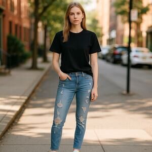 Hollister Womens Jeans Size 11R 30 x 30 Light Blue Curvy High Rise‎ Super Skinny